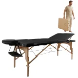 Masážne lehátko inSPORTline Japane 195x70x62-84 cm 3-dielne drevené · záber 3