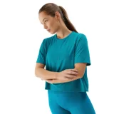 Dámské tréninkové tričko s krátkým rukávem 4F TSHIRT FNK-WSS24TFTSF709-35S-TURQUOISE · záber 1