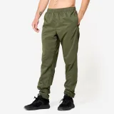 DOMYOS Pánske priedušné fitness tepláky kaki zelené M (W32 L33) · záber 1