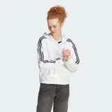 Dámská mikina se zipem ADIDAS W 3S FT FZ S HD WHITE BLACK-100 WHITE BLACK · záber 2