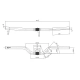 ELOPS Zvýšené riadidlá na cestný bicykel 25,4 560 mm hliník čierne 560 mm · záber 2