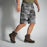 SOLOGNAC Bermudy Cargo 500 maskáčové Woodland čierne S · záber 1