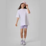 T-shirt loose hladké dívčí - bílé · záber 2