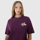 Dámské tričko oversize s potiskem - fialové · záber 2