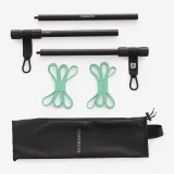 DOMYOS Prenosná posilňovacia tyč + 2 ks expanderov (10 kg) bez · záber 1