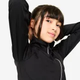 DECATHLON Dievčenská športová priliehavá bunda čierna 5-6 r (113-122 cm) · záber 2