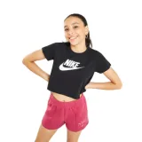 Dívčí tričko s krátkým rukávem NIKE G NSW TEE CROP FUTURA-DA6925-012-black · záber 1