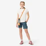 QUECHUA Detské turistické tričko NH100 TW 7-15 r. biele 8-9 r (131-140 cm) · záber 2