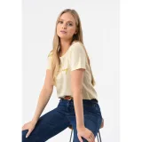 Dámske tričko s krátkym rukávom VOLCANO T-DECORE-CREAM · záber 2