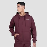 Суичър с цип Relay Fig - GymBeam - Размер: S | Тегло: 0,60386 g | Опаковка: 34 · záber 1