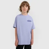 Oversize tričko s potiskem chlapecké - fialové · záber 1