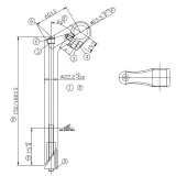ELOPS Predstavec 1" 60/150 mm s 25,4 mm predstavcom strieborný · záber 2