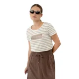 Dámské tričko s krátkým rukávem VOLCANO T-VIV -BEIGE · záber 1