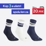 DECATHLON Vysoké tenisové ponožky 3 páry RS 500 béžové/modré 43-46 · záber 1