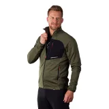 Pánska turistická flisová mikina so zipsom NORTHFINDER EUSTACIO-550blackdarkgreen · záber 2