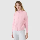 Dámský fleece regular s kapucí - růžový · záber 1