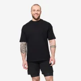 DOMYOS Pánske voľné fitness tričko čierne M · záber 1