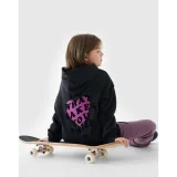 Dívčí mikina s kapucí 4F JUNIOR SWEATSHIRT-JWAW24TSWSF1218-20S-DEEP BLACK · záber 5