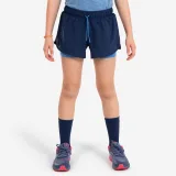KIPRUN Dievčenské bežecké šortky Dry priliehavé priedušné 2 v 1 modré 12-13 r (149-159 cm) · záber 1