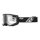 Fly Racing Focus Youth čierna/oranžová, číre plexi · záber 2