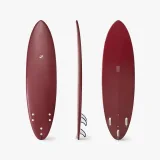 DECATHLON Penový surf shortboard 500 Soft New Techno 7' bordový bez · záber 1
