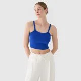 Dámský crop top slim - modrý · záber 1
