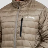 GymBeam Men‘s Puffer Jacket Vetiver/Black - Veličina: S | Boja: Zelená | Težina: 0,51 g | Pakiranje: 20 · záber 2