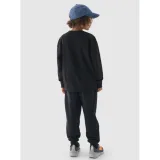 Chlapecké zateplené tepláky 4F JUNIOR TROUSERS-JWAW24TTROM761-20S-DEEP BLACK · záber 4