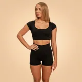 BeastPink Dámské triko Cropped Sense Black - Velikost: XL | Barva: Čierna | Hmotnost: 0,11 kg · záber 3