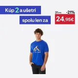 QUECHUA Pánske turistické tričko MH500 krátky rukáv modré S · záber 1