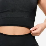 DOMYOS Dámsky fitness crop top čierny XS · záber 2