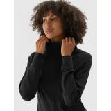 Dámská zateplená tréninková mikina se zipem 4F SWEATSHIRT FNK-WAW24TFSWF406-20S-DEEP BLACK · záber 4
