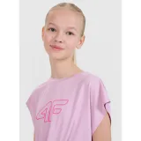 Dívčí tréninkové tričko s krátkým rukávem 4F JUNIOR TSHIRT FNK F1184-56S-LIGHT PINK · záber 2