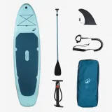 DECATHLON Jednokomorový nafukovací paddleboard SET do 130 kg 100 modrý bez · záber 1