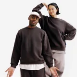 DECATHLON Unisex mikina s okrúhlym výstrihom, hnedá XS · záber 1