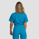 GymBeam Women‘s Limitless Cropped T-shirt Aquamarine - Veličina: XS | Boja: Plava | Težina: 0,108 g | Pakiranje: 130 · záber 3