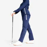 INESIS Dámske golfové nohavice do dažďa Rain Weather tmavomodré XS-S (L30) · záber 1
