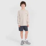 Chlapecký oversize longsleeve s potiskem - šedý · záber 2