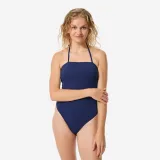 DECATHLON Dámske jednodielne plavky Manon Venice na surfovanie tmavomodré XS-S · záber 1