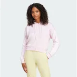 Dámská mikina se zipem ADIDAS W 3S FT FZ HD CLPINK WHITE · záber 2