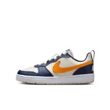 Chlapecká rekreační obuv NIKE Court Borough Low Recraft Jr orewood brown orange midnight navy · záber 2