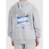 Chlapčenská mikina so zipsom 4F JUNIOR SWEATSHIRT M2326-25M-GREY MELANGE · záber 3