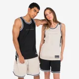TARMAK Obojstranné basketbalové tielko unisex T500 čierno-béžové XS · záber 1