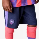 KIPSTA Detské futbalové šortky Viralto Kids modré fialový pásik 7-8 r (123-130 cm) · záber 2