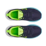 Fiú sportcipők (edzőcipők) UNDER ARMOUR UA BGS Assert 11 Jr midnight navy blue blur hyper green · záber 4