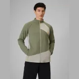 Pánská regular treková mikina bez kapuce - khaki · záber 1