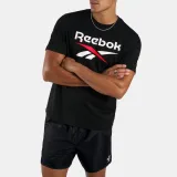 REEBOK REEBOK pánske bavlnené tričko s logom čierne XL · záber 1