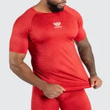 Funkčné tričko Iron Aesthetics Evolution, červené · záber 2