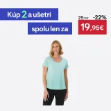 QUECHUA Dámske turistické tričko NH500 modré M · záber 1