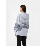 Dámská turistická mikina s kapucí 4F WOMENS SWEATSHIRT BLD013-34S-LIGHT BLUE · záber 3